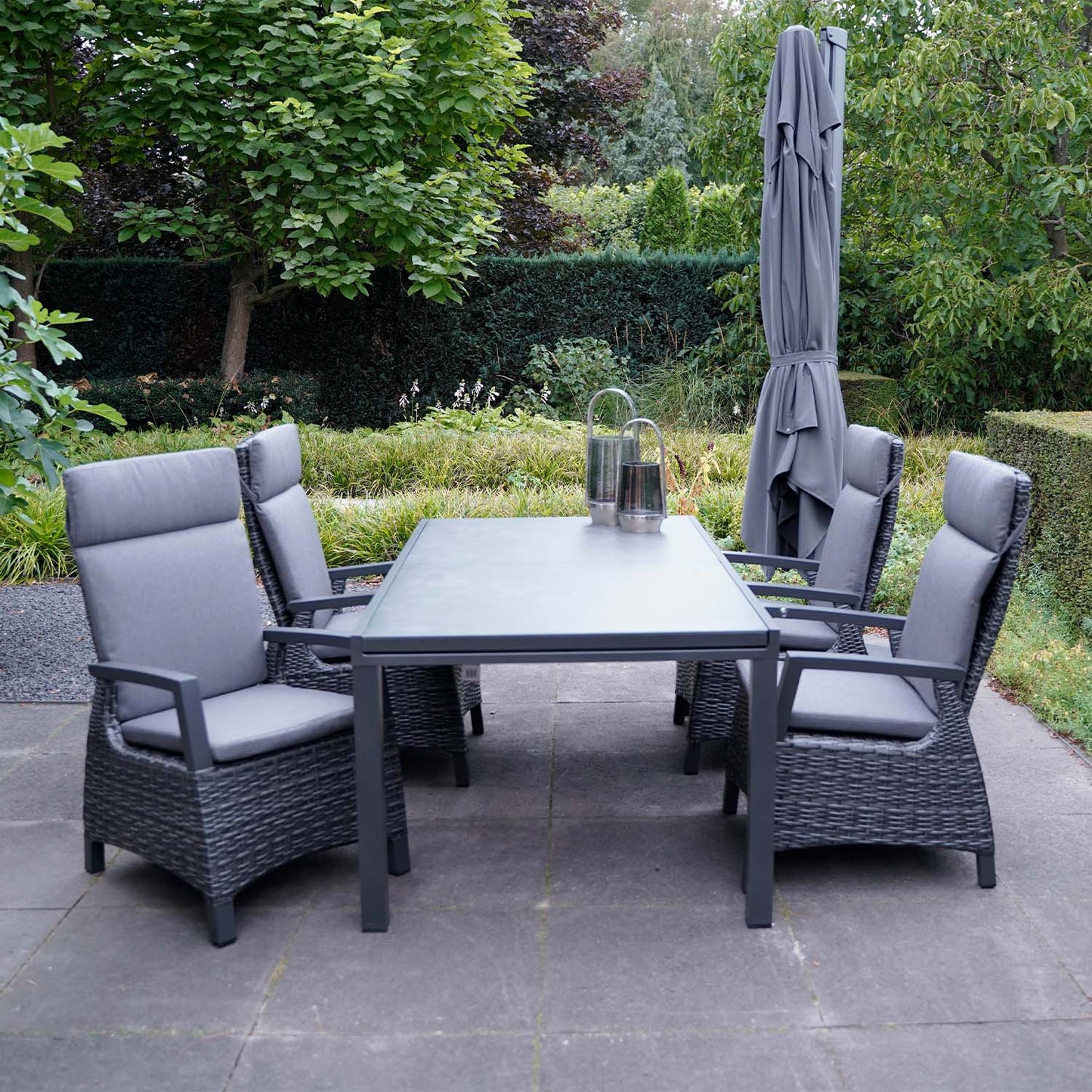 Zweefparasol VirgoFlex | 3 x 3 Meter | Vierkant | Grijs