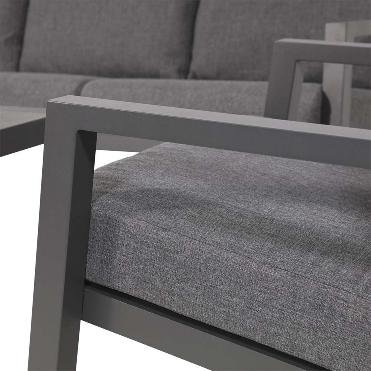 Loungestoel Down Town grijs, detail van het materiaal