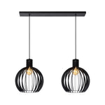 Hanglamp Mikaela | 2 Lampen | E27 | Zwart
