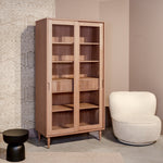 Vitrinekast Jule | Naturel Eikenhout