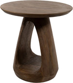 Bijzettafel Bremen dark walnut, vooraanzicht op witte achtergrond