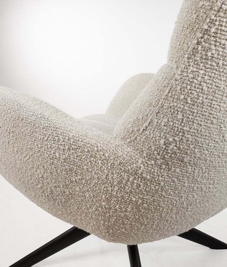 Draaifauteuil Elvis | Naturel Bouclé