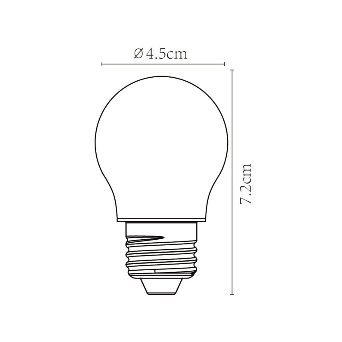 Lichtbron G45 | LED Dimbaar | Ø4,5 | E27 | Glas
