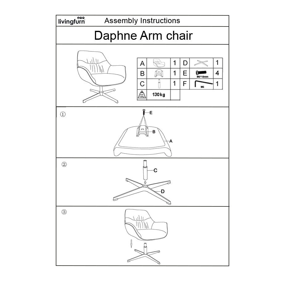 Fauteuil Daphne | Wit Stof