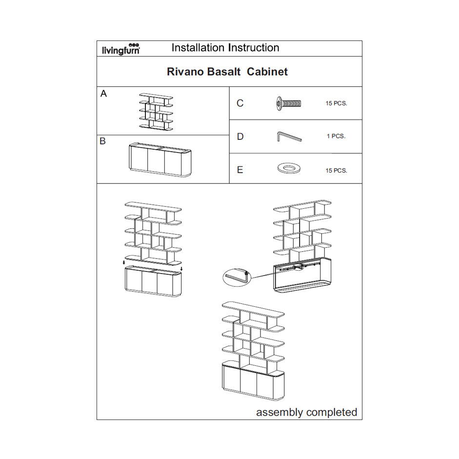 Vakkenkast Rivano | Basalt Eikenfineer