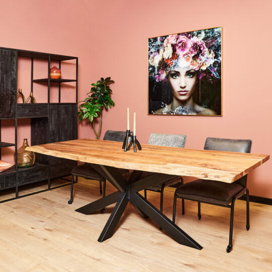 Eetkamertafel Edgy | Naturel Acaciahout