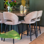 Barkruk Savoy | Kookeiland of Bartafel | Khaki Velvet