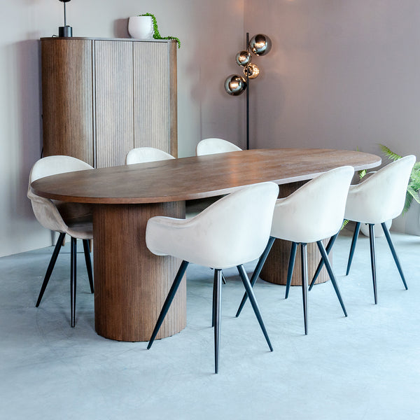 Eettafel Oliva | Ovaal | Walnoot Eikenhout