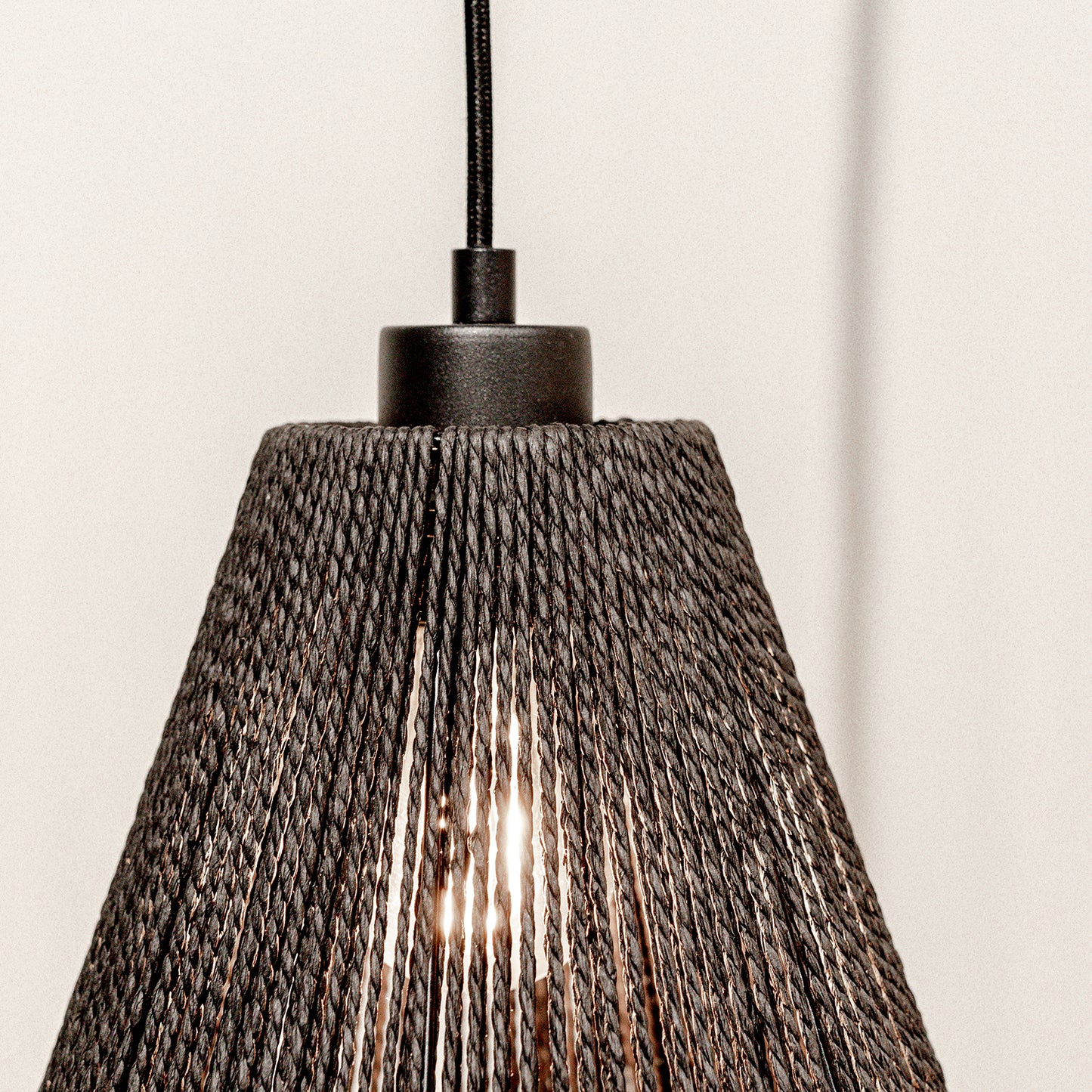 Hanglamp Ibiza Diamond | Zwart Jute
