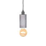 Hanglamp Fresco 1 lichts grijs beton, vooraanzicht op witte achtergrond