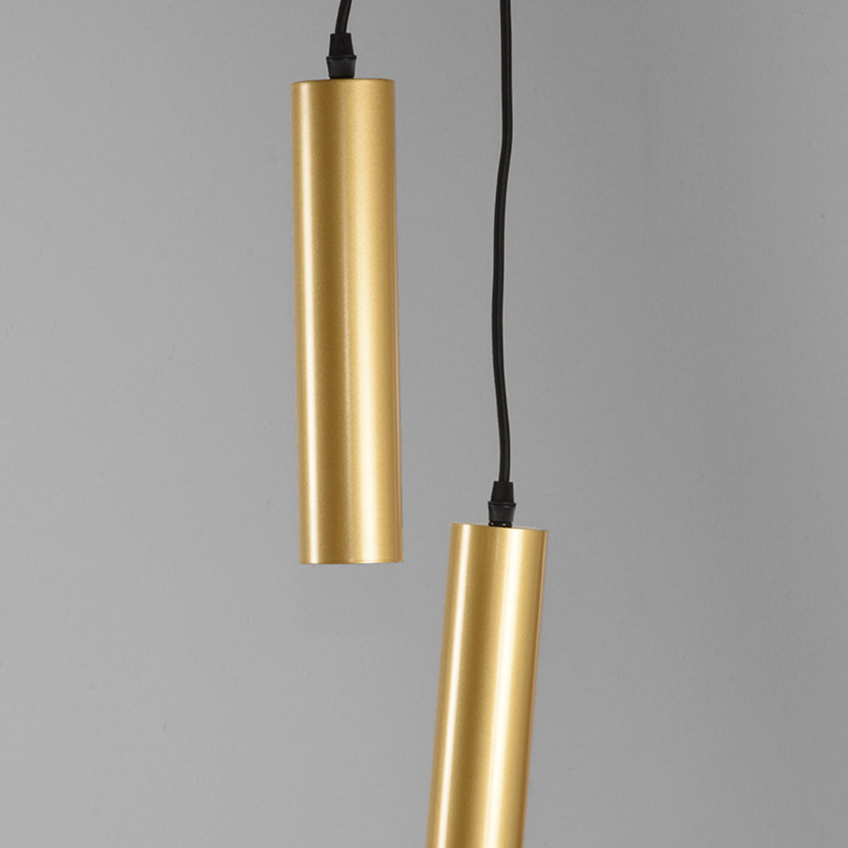 Hanglamp Ferroli | 3 Licht | Goud Metaal — Zijaanzicht - witfoto