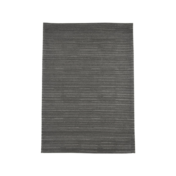 Vloerkleed Luxy | Antraciet Wol | 160x230 cm — Vooraanzicht - witfoto