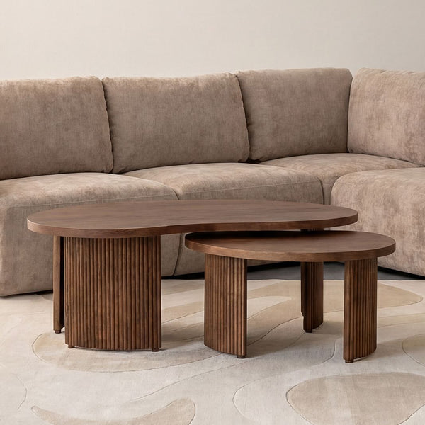 Salontafel Set Timon | Espresso Mangohout