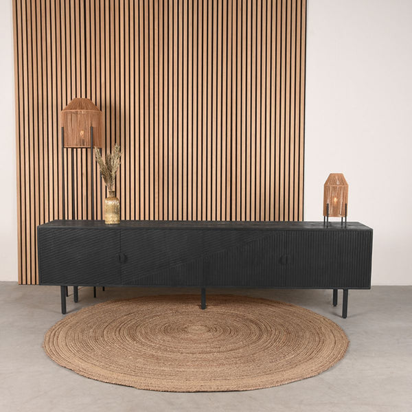 TV-Meubel Cotia | Zwart Mangohout