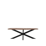 Eettafel Zane | Bruin Mangohout — Vooraanzicht - witfoto