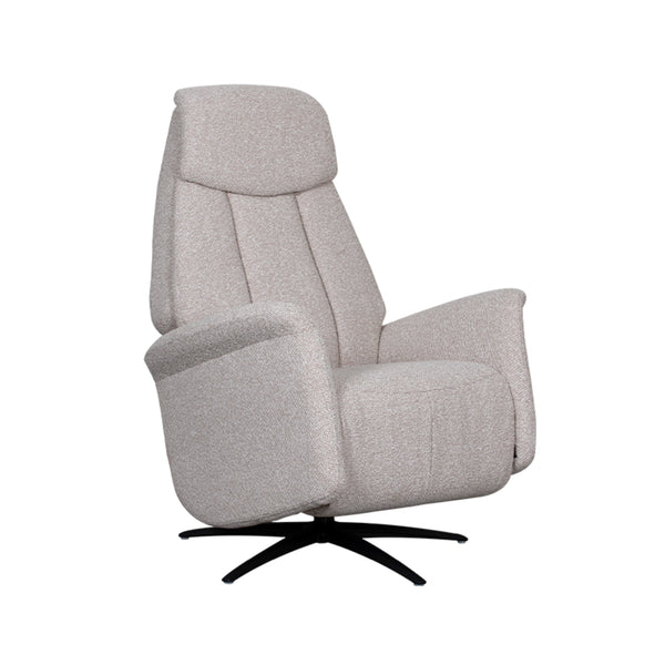 Elektrische Fauteuil Oslo | Naturel Bouclé — Vooraanzicht - witfoto