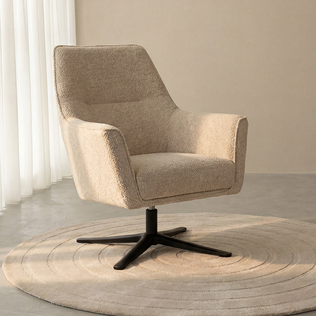 Fauteuil Tod | Naturel Stof — Algemene Sfeerfoto