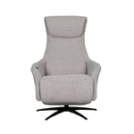 Relaxfauteuil Lund naturel bouclé, vooraanzicht op witte achtergrond