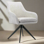 Eetkamerstoel Lisonne | Wit Chenille