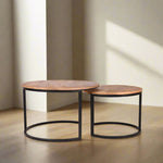 Salontafel Set Double | Naturel Mangohout