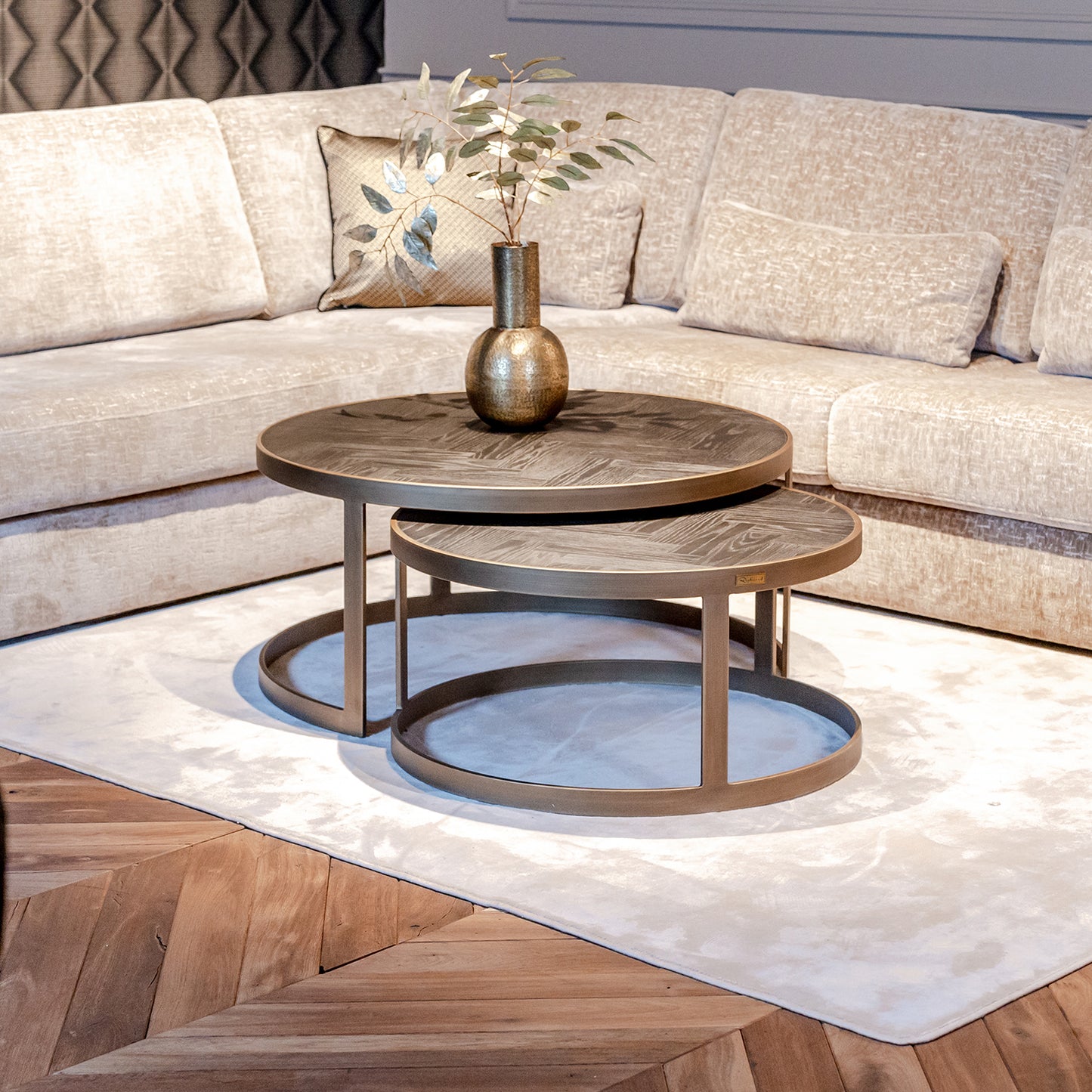 Salontafel Blackbone | Zwart Eikenhout | Set van 2