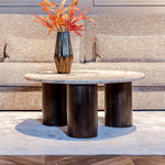 Salontafel Douglas | Mangohout en Travertin