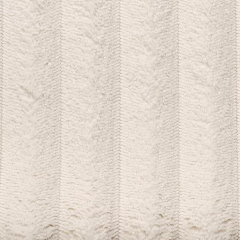 Hoekbank Uno beige ribstof, detail van het materiaal