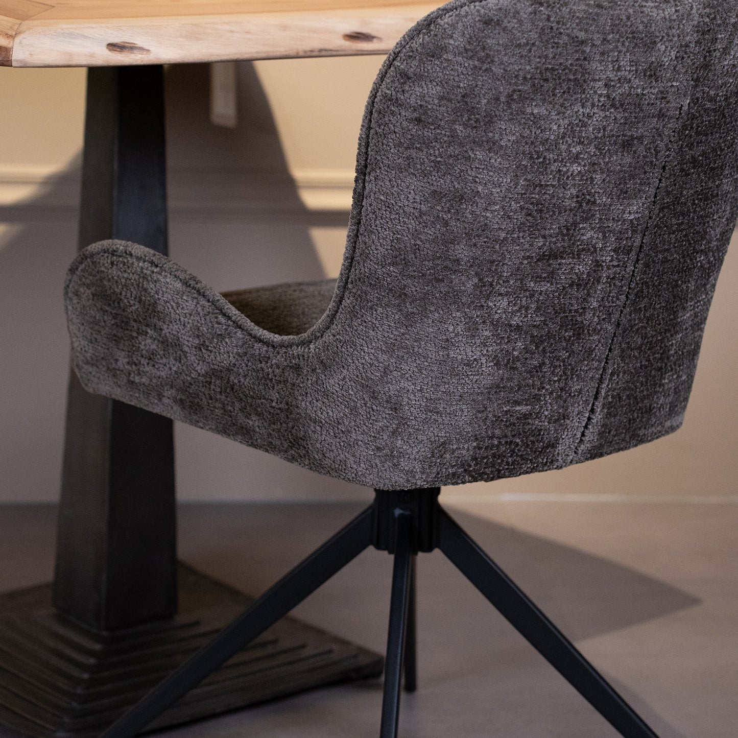 Eetkamerstoel Sora | Grijs Stof