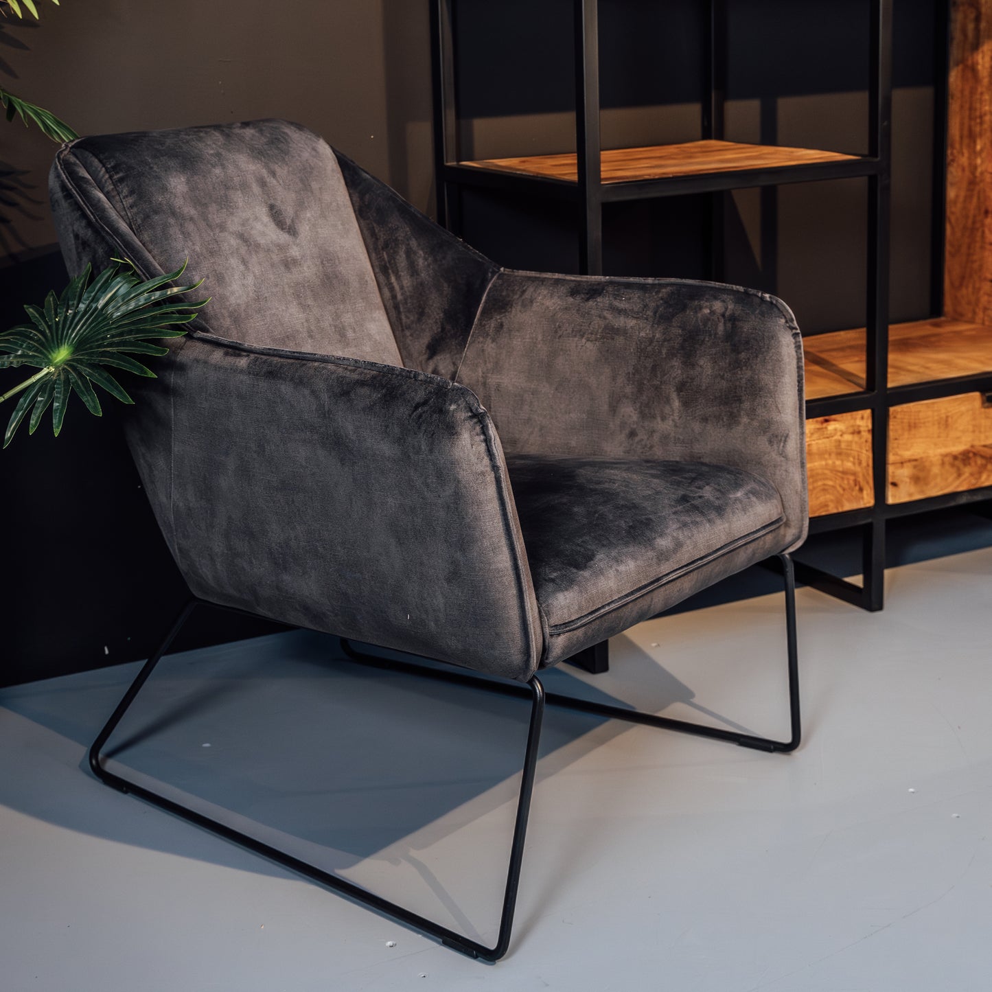 Fauteuil Yuno | Velvet Grijs