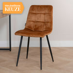 Eetkamerstoel Tess | Velvet Oker