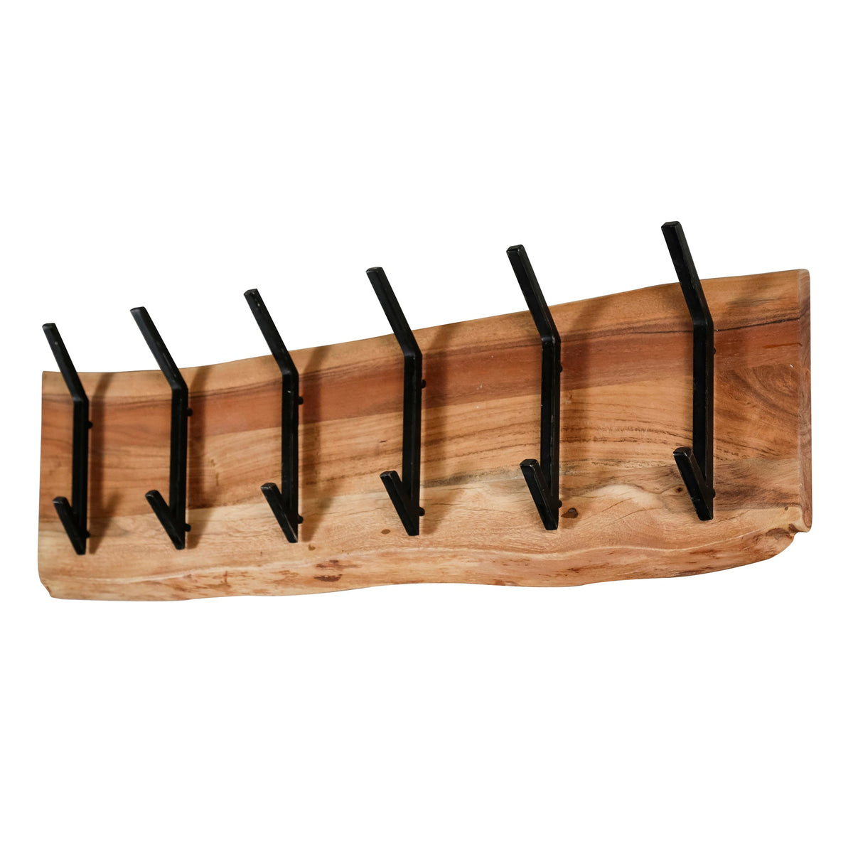 Kapstok Edge 2x6 haken, maatvoering met afmetingen