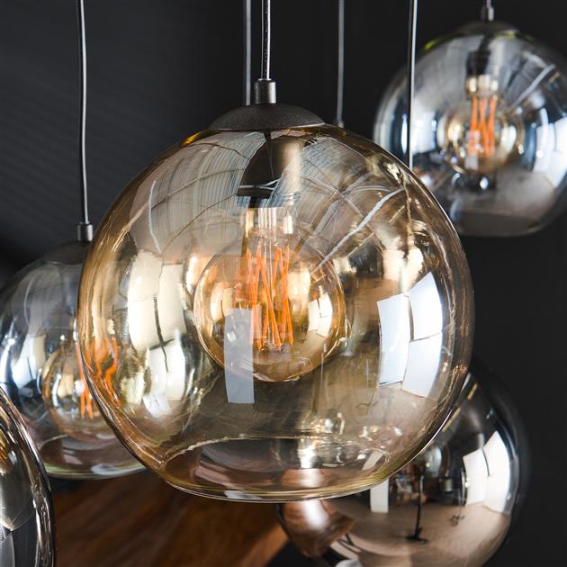 Hanglamp Multi Globe XL, detail van het materiaal