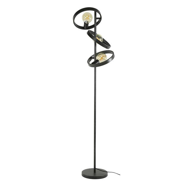 Vloerlamp Hover zwart, detail van het materiaal