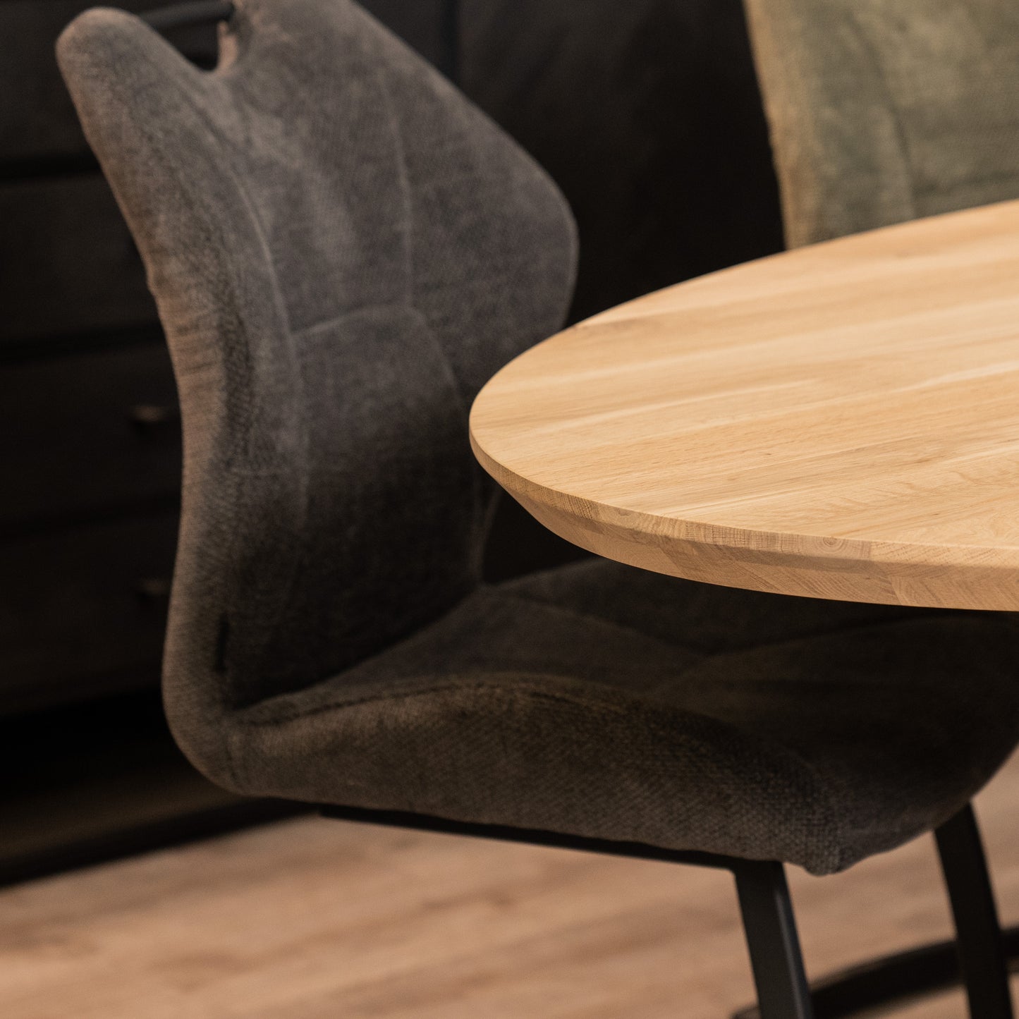 natuurlijk eiken verjongde rand ovaal tafelblad