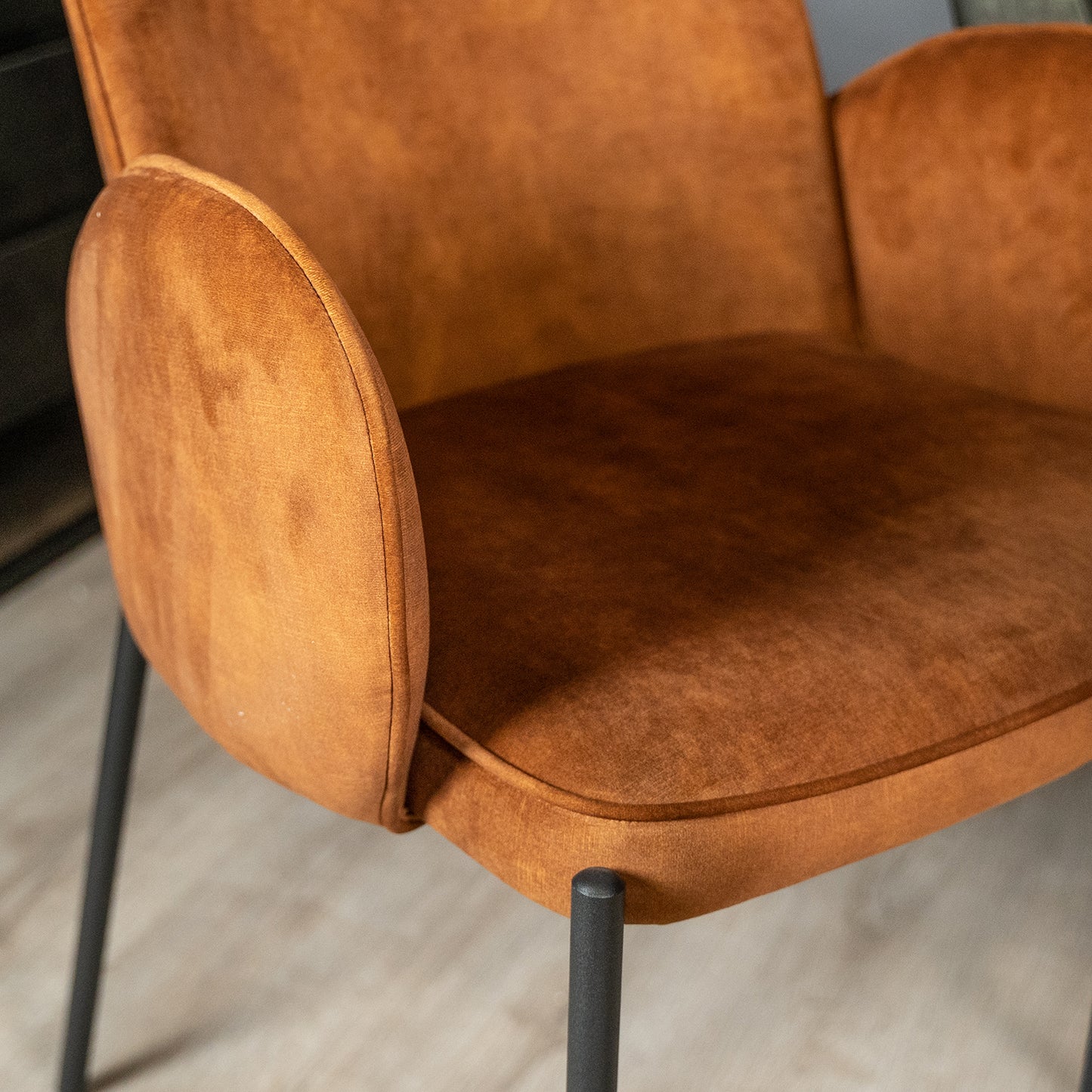 Eetkamerstoel Jari | Velours Rust