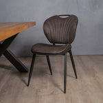 grijze eetkamerstoel industrieel