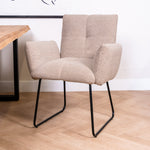 teddy eetkamerstoel dante licht bruin