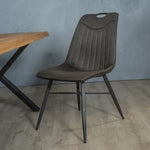 grijze eetkamerstoelen trofee zonder armleuning