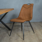 cognac eetkamerstoel trofee bruin