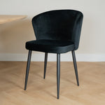Eetkamerstoel Wave | Fluweel Zwart