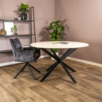 Eettafel Lynn | Rond | Wit marmer