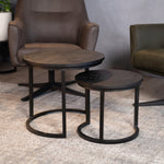 Salontafel Set Duo | Zwart Mangohout