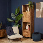 Boekenkast Omaha | Naturel Mangohout 55 cm