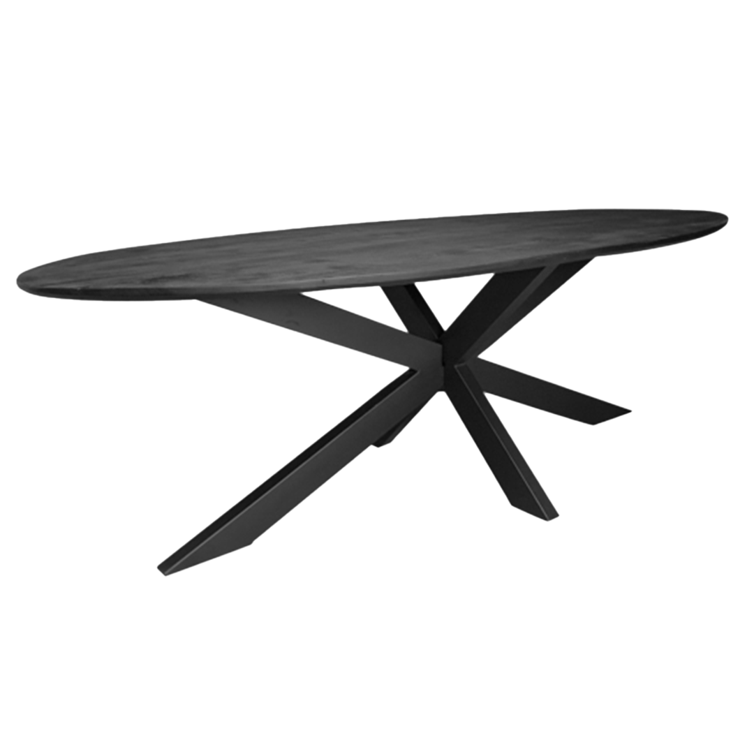 Eettafel Ovaal Zwart