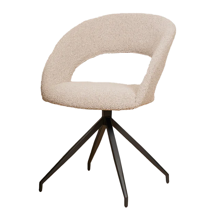 Bouclé eetkamerstoelen