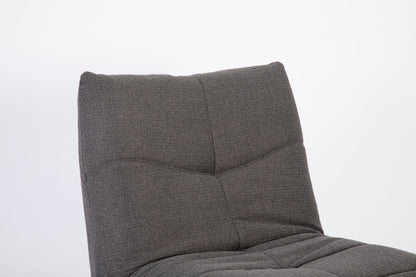 Relaxfauteuil Lazy | Grijs Stof — Zijaanzicht - witfoto