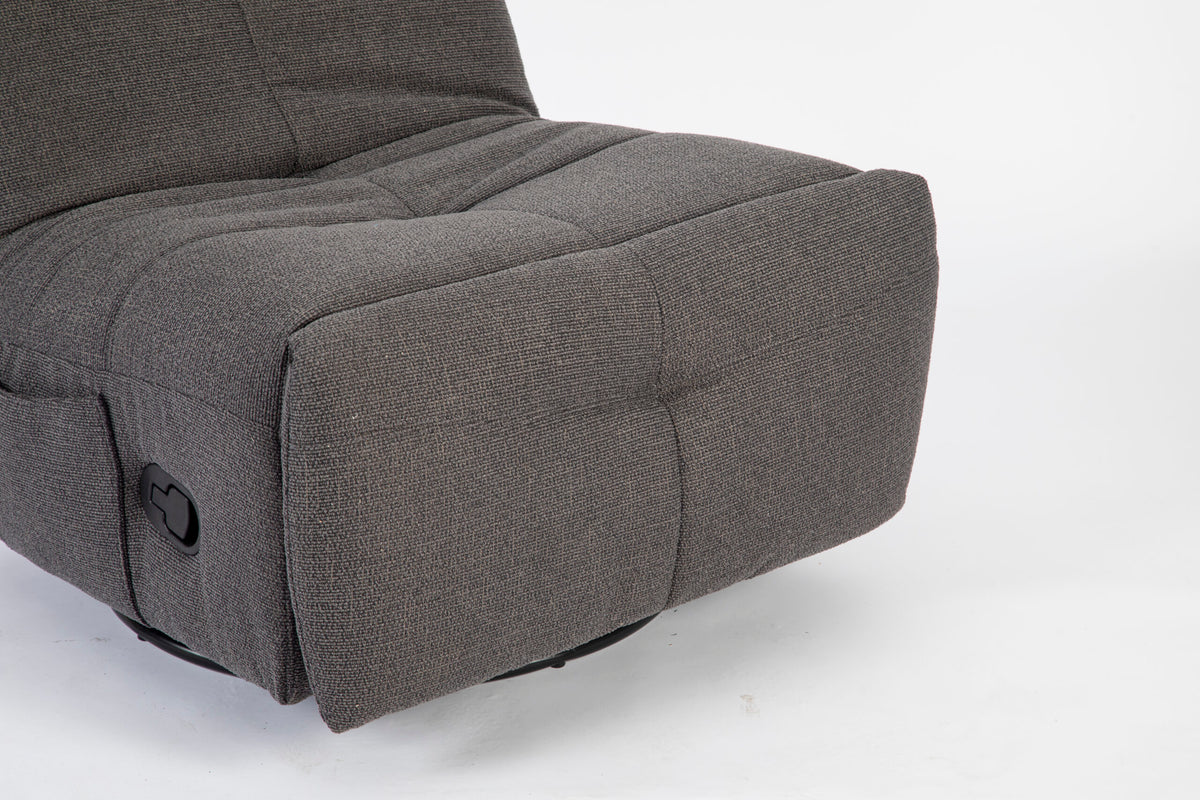 Relaxfauteuil Lazy | Grijs Stof — Detail