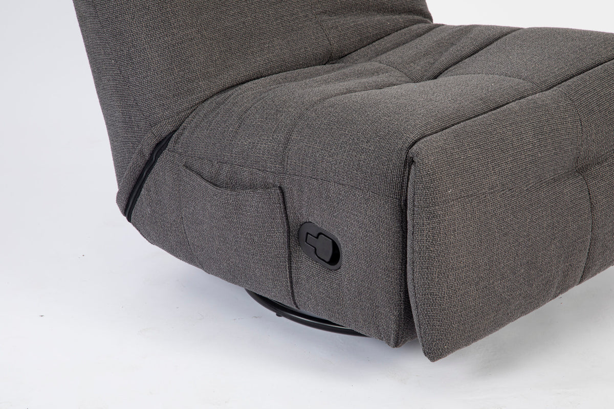 Relaxfauteuil Lazy | Grijs Stof — Detail