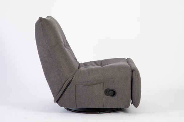 Relaxfauteuil Lazy | Grijs Stof — Vooraanzicht - witfoto