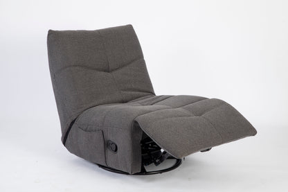 Relaxfauteuil Lazy | Grijs Stof — Zijaanzicht - witfoto